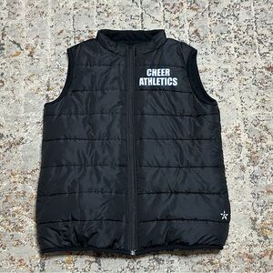 CHEER ATHLETICS Girls youth puffer jacket vest size Large